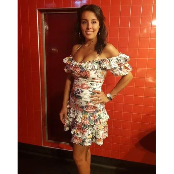 ZIMMERMANN Floral Print Mini Dress AU 0 / US 4 white - Picture 4 of 16